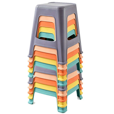 10 Pack Stackable Classroom Stools for Versatile Flexible Seating