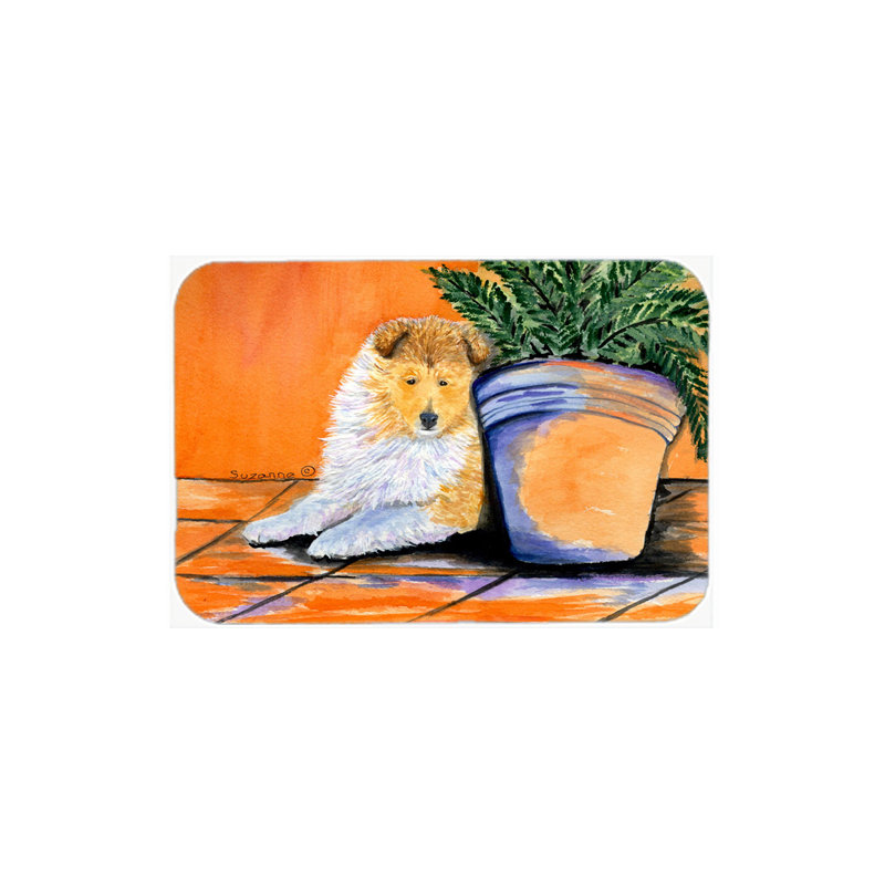 Planche à découper en verre caroline trésors sheltie