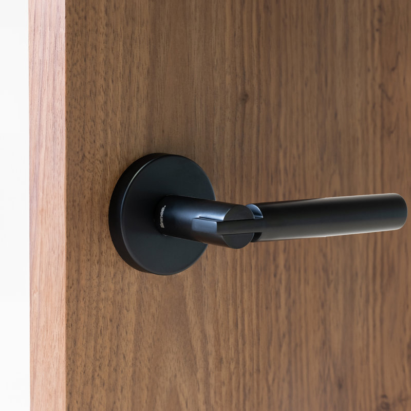 Door Lever Set, Right, Satin Black