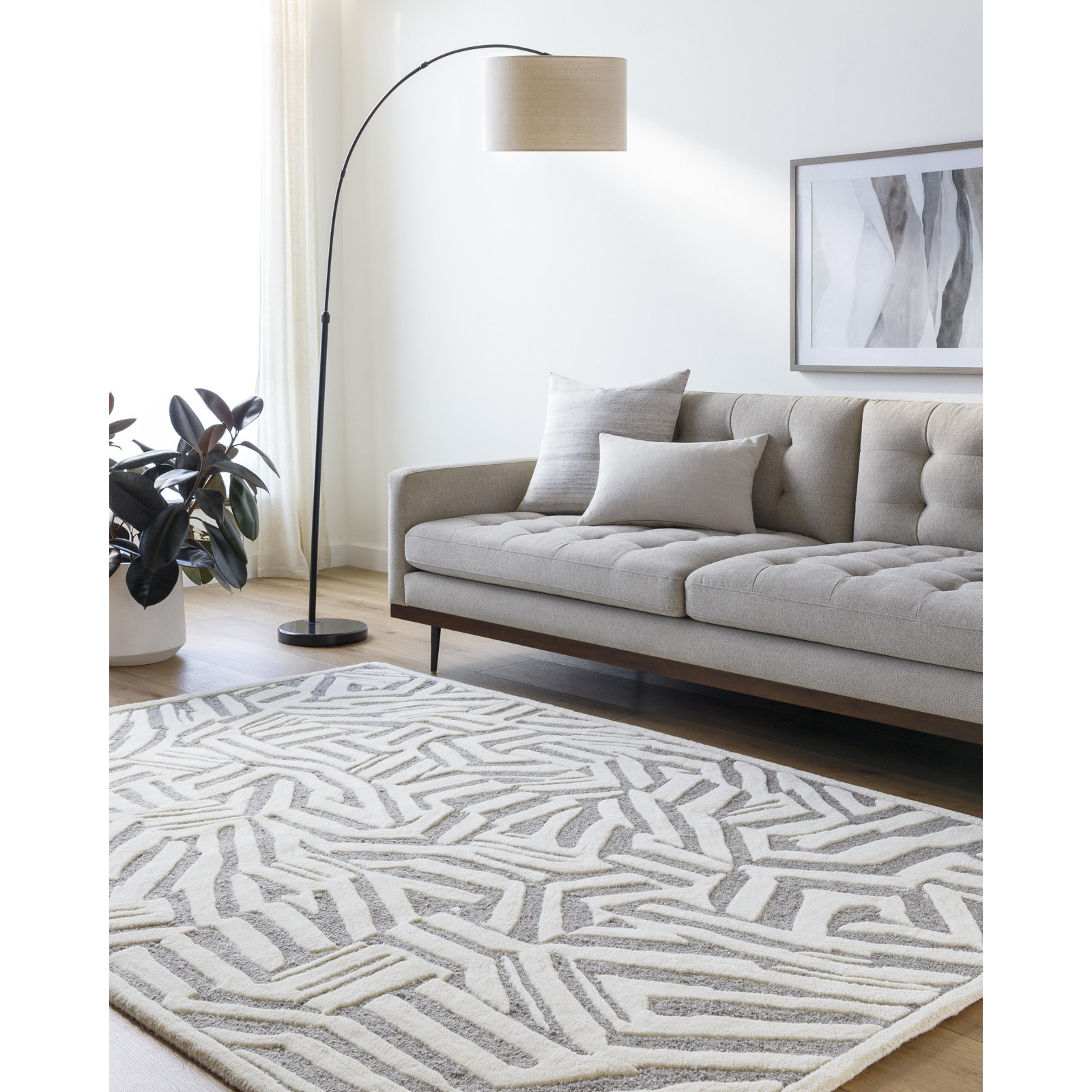 Ameeran Hand-Tufted Rug, Rectangle 2' x 3'