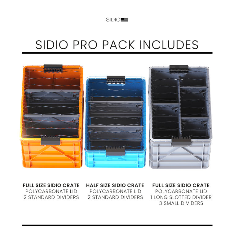 SIDIO, Heavy Duty Storage Container, Capacity 250 lb, Material Plastic,  Model# SP-1002