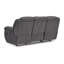Dane Manual Reclining Sofa, Grey Polyester, Pillow Top Arms, 87 Inch