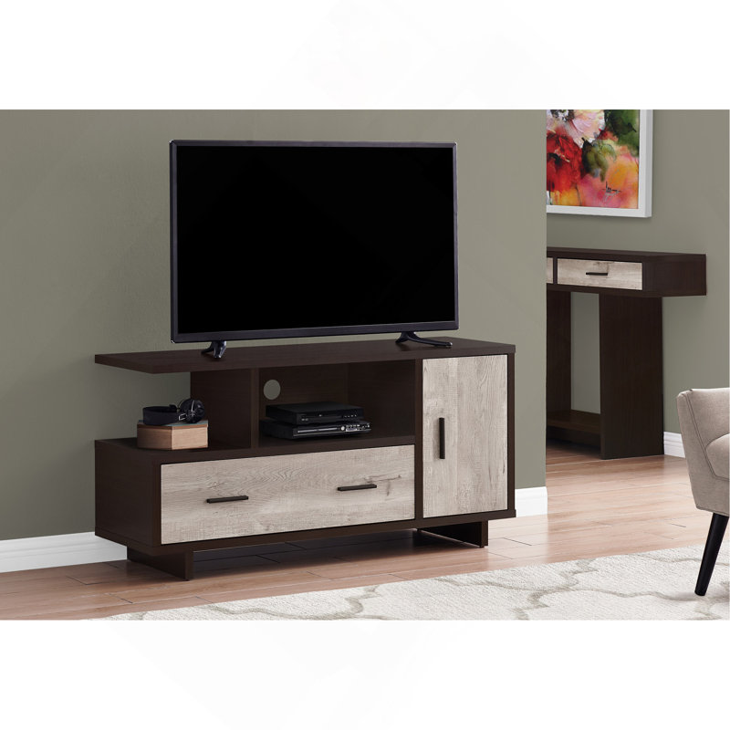 Meuble multimédia polyvalent et moderne avec plusieurs options de rangement