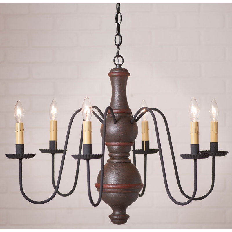 Lustree 6 lumières façon bougie/classique Ransdell, H 16,5 po x l 21,5 po x P 21,5 po, Espresso