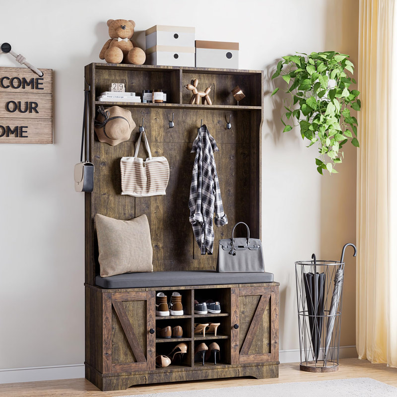 Hall Tree 42cm Wide, Brown