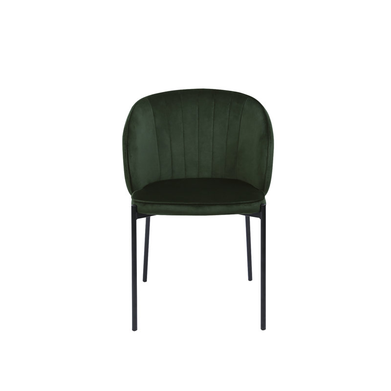 Ronquillo Velvet Upholstered Metal Side Chair