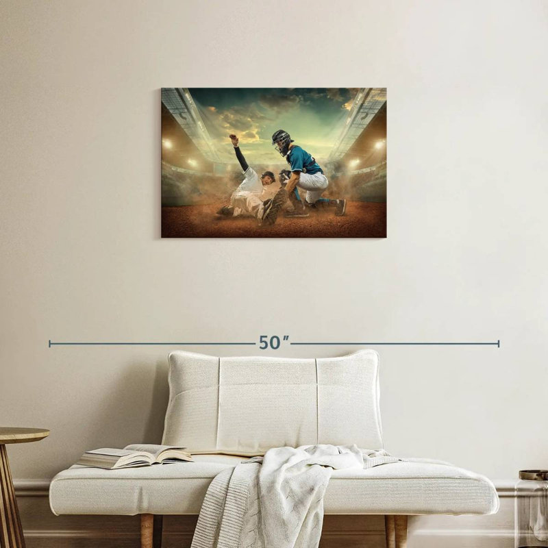 Sireci Baseball Action, 20" H x 30" W