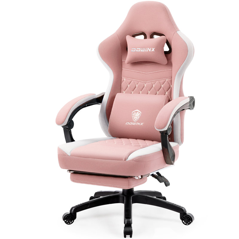 Swivel Chair Pink Floor Gaming Chair Dowinx Adjustable Reclining