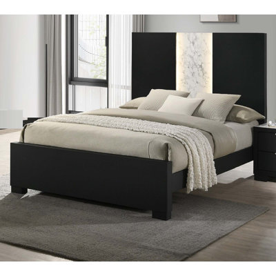 Panneau de lit tête de lit à lumière DEL 1pc (lit seulement)