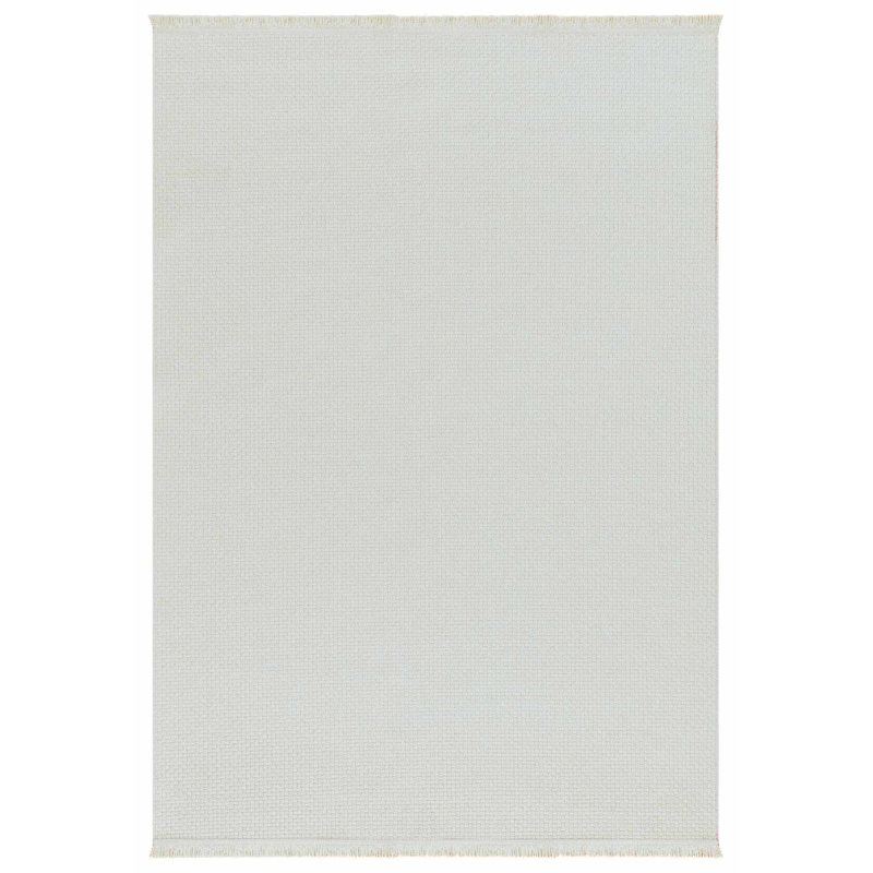 Tapis crème en osier rustique lavable à la machine antidérapant, Rectangle 6 pi 7 po x 16 pi 5 po