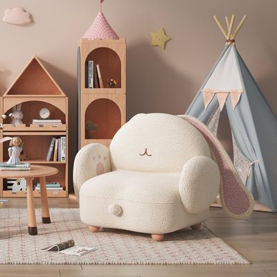 Fauteuil de lapin parent-enfant assorti - fauteuils moelleux en peluche pour tous les âges