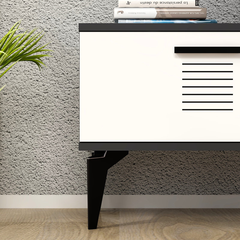 Olivia Unfinished TV Stand for TVs up to 70", Grey/White