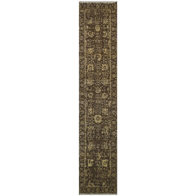One-of-a-Kind Runner 2'7" X 12'1" Runner Area Rug Brown/Gold