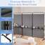 3-panel Room Divider With Storage Shelves 6ft Tall Folding Privacy Screen On Wheels-2100895763