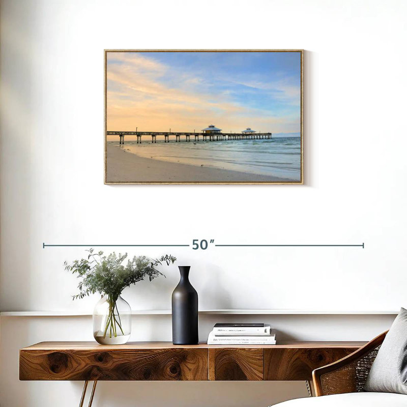 Fort Myers, Floride, Cadre flottant en bois naturel, 31 po x 21 po