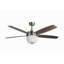 Ventilateur de plafond Tulip en nickel brossé de 52 pouces avec ensemble d'éclairage DEL et télécommande