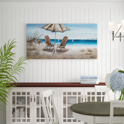 " Beach Chairs " Painting Print