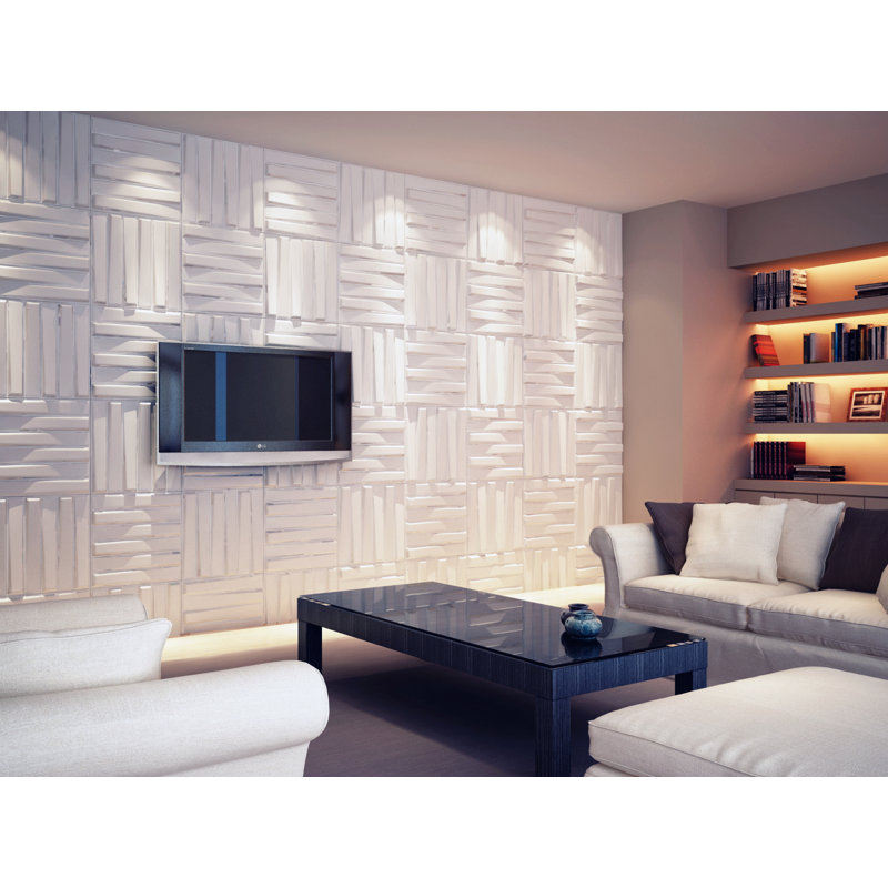 Shanks 50.04cm x 50.04cm Wood Tile in White