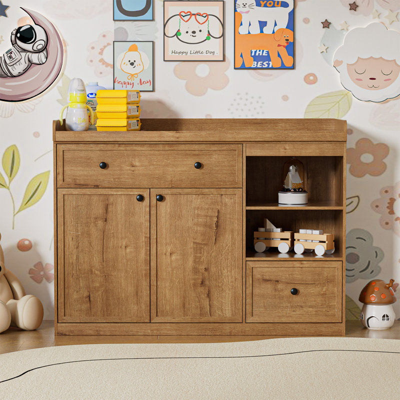 Commode à langer 47,24 "avec plateau amovible, Naturel