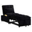 Lit escamotable moderne en velours noir, réglable et confortable pour dormir 4 en 1-904061223-904061221