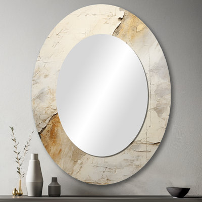 Miroir mural Earth Minimalist Fossils II - Blanc