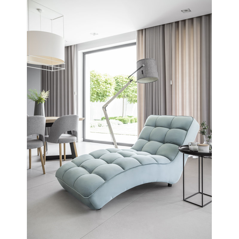 Mylee Upholstered Chaise Lounge, Grey