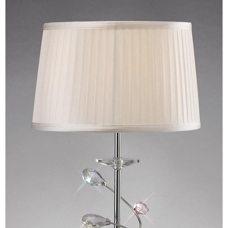 Table Lamp, White, Polished Chrome