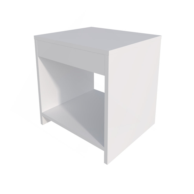 Nightstand Elaine, Bedroom, White, White