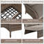 Ensemble de conversation modulaire d'extérieur en osier avec coussins 6 pièces Serita Trym-1680965589