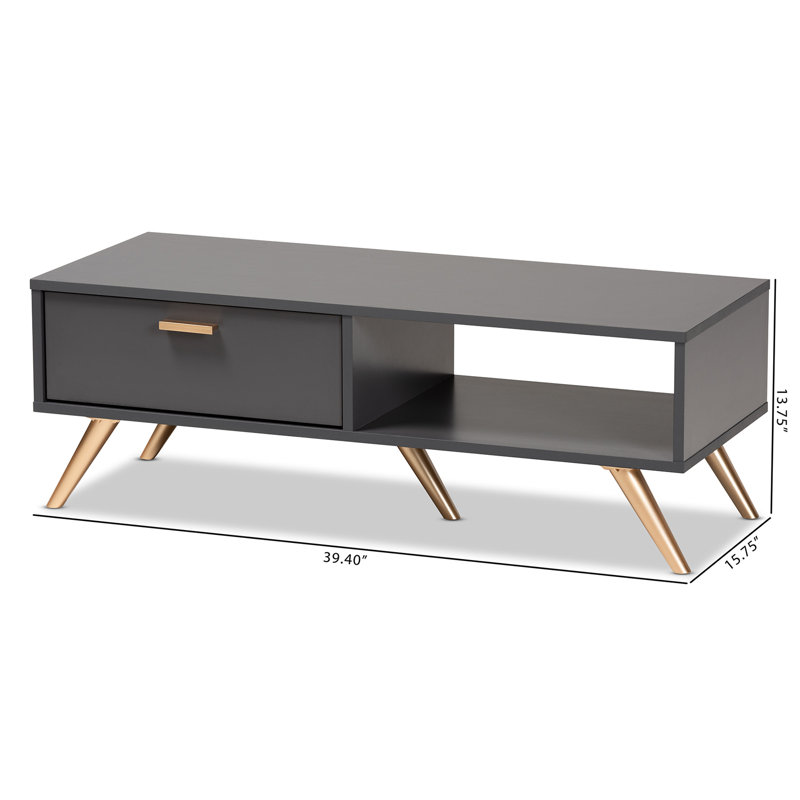 Four Leg Coffee Table with Storage