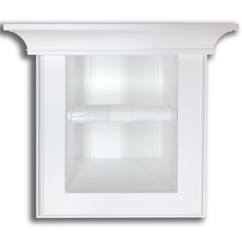 Porte-papier hygiénique encastré Tracy, Blanc