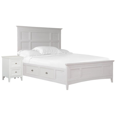 Liz King Panel Storage Bed With Small Nightstand