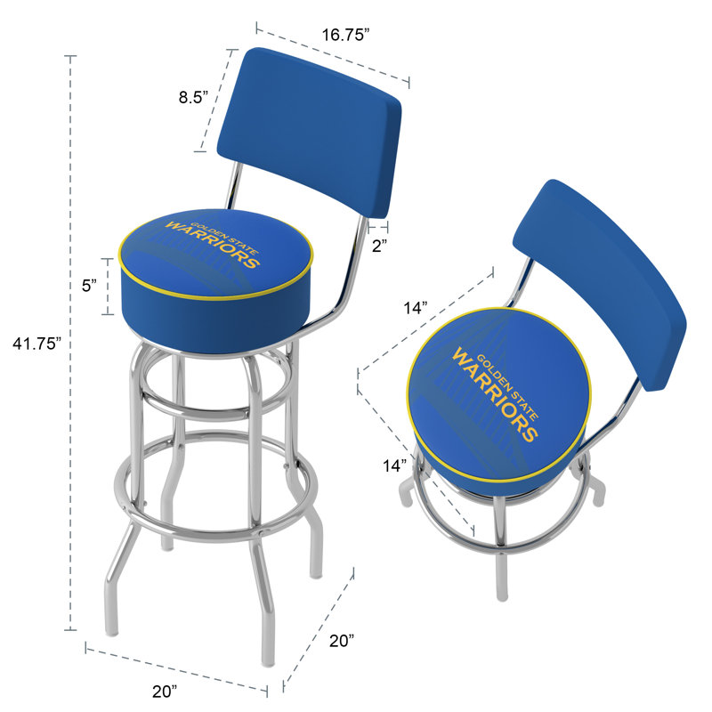 Swivel Upholstered Counter Stool with Metal Frame