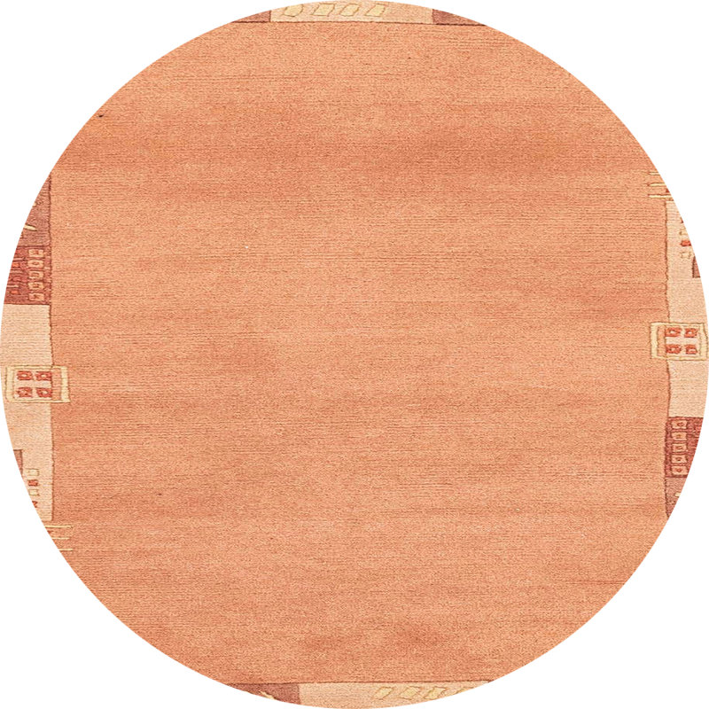 Tapis décoratif multicolore à motif abstrait, Rond 8 pi