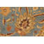 Tapis oriental bleu / brun en laine 8 pi 2 po x 9 pi 11 po Dorn
