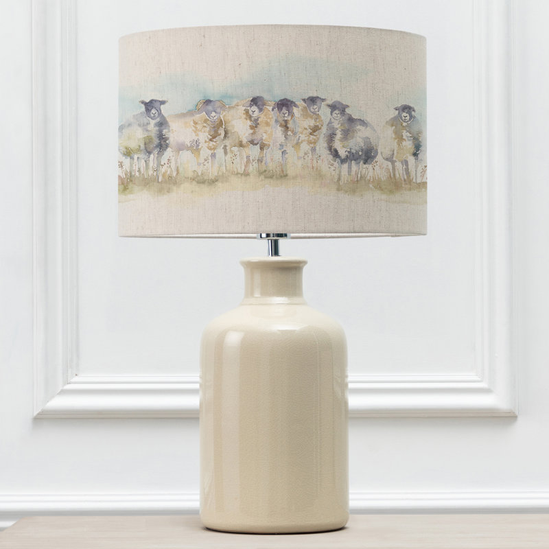 Elspeth Ceramic Table Lamp, Cream