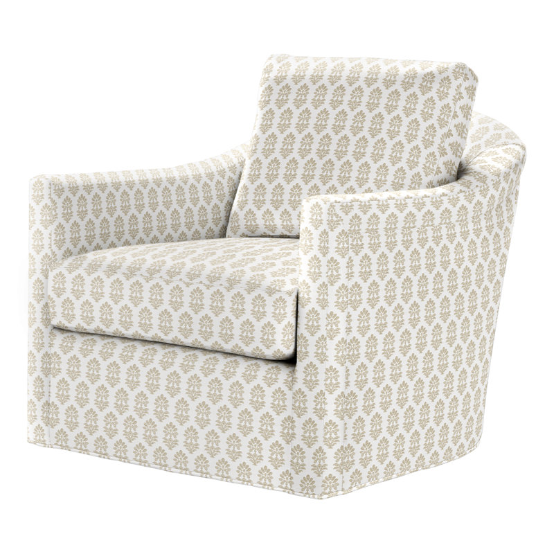 Catalina Swivel Armchair, Perigold Francine Linen, Dune
