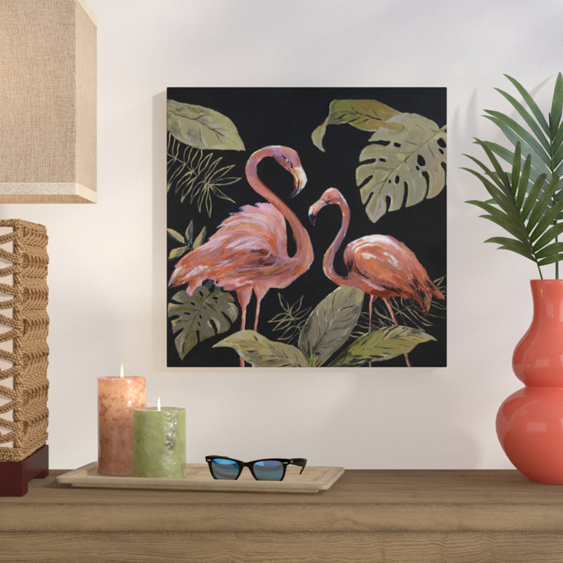 Reproduction encadrée sur toile tendue, «Flamingo Sw prendre III», 40 po x 40 po