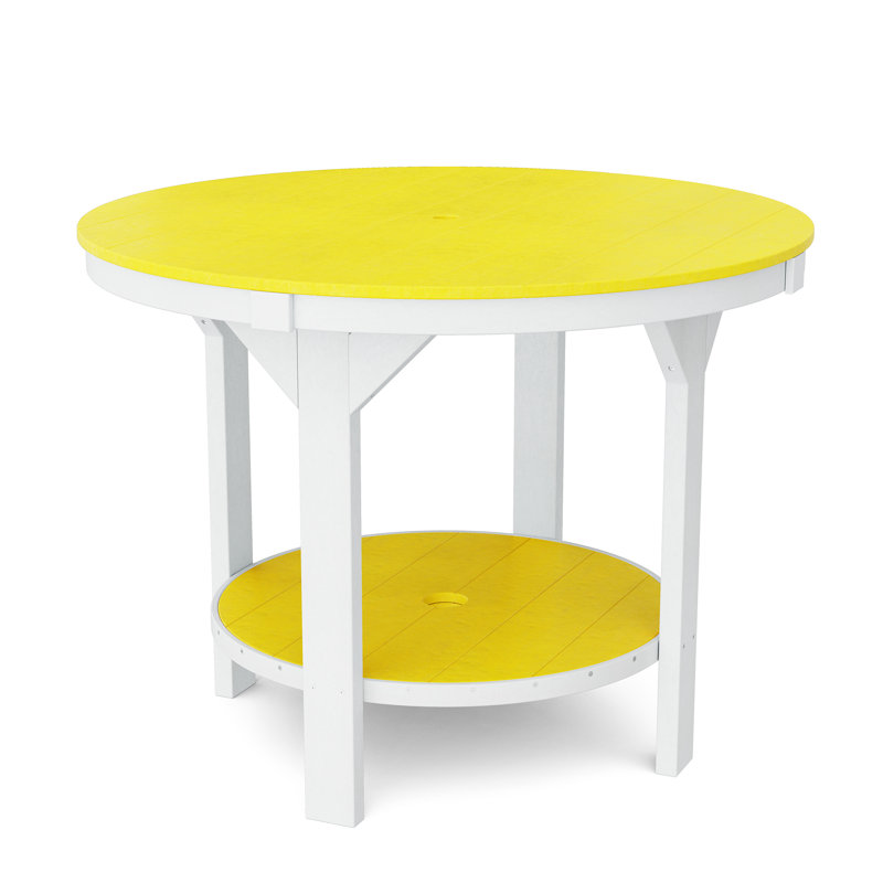 Table bistro Heritage, Jaune citron / blanc