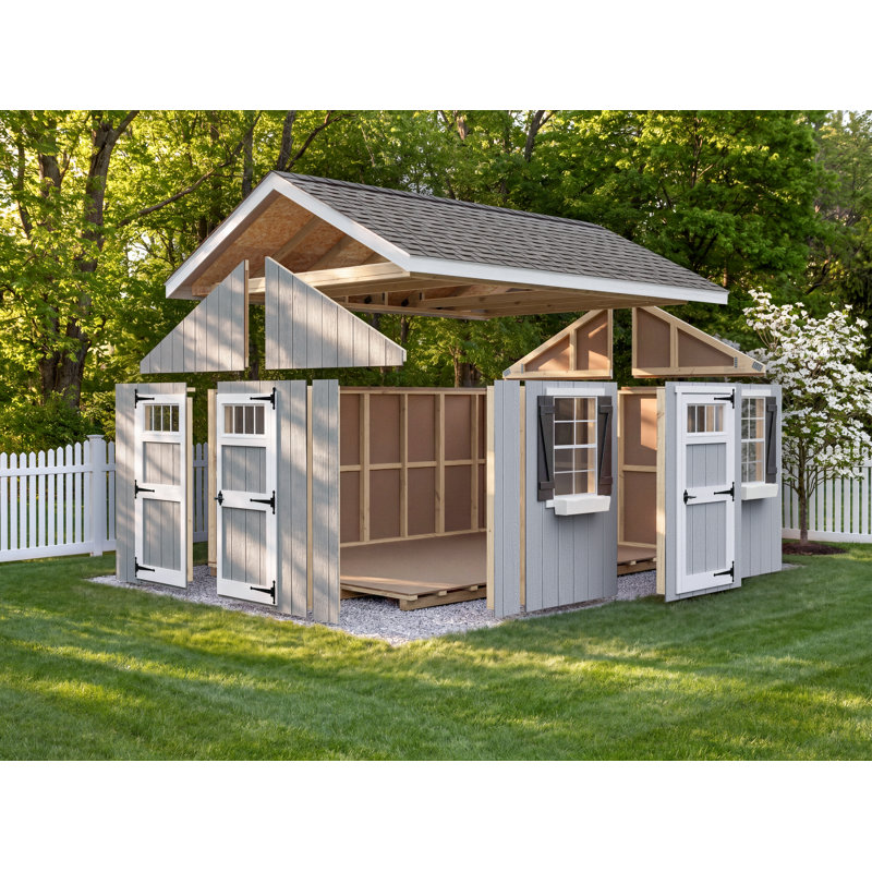 Riverside 10 ft. W x 12 ft. D Wood Storage Shed