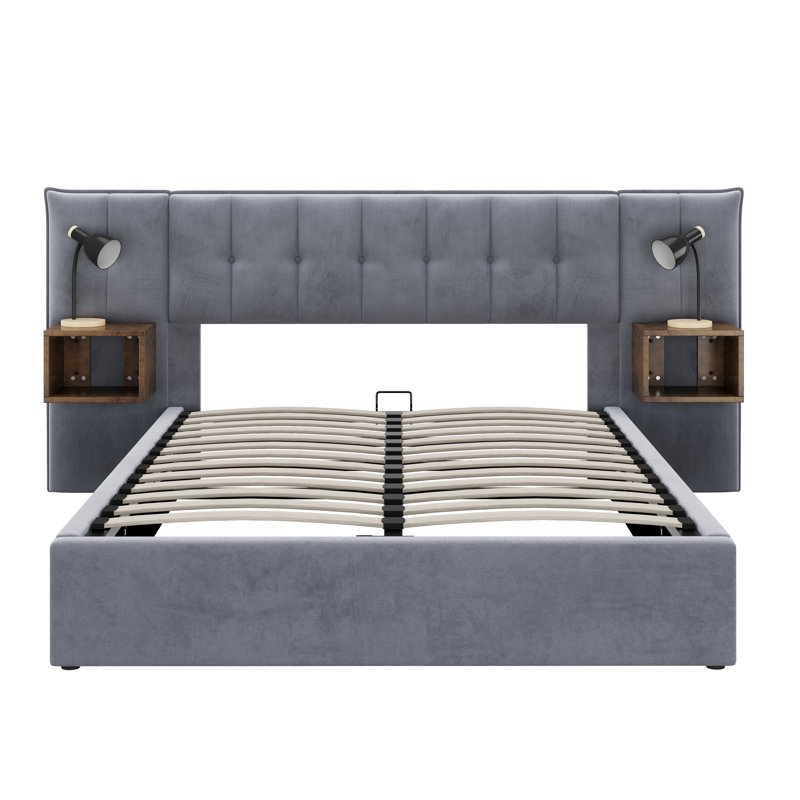 Rozana Upholstered Lift Up Storage Bed