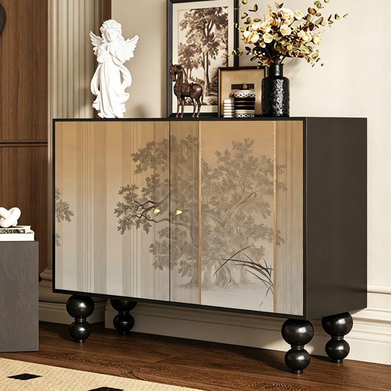 Chinese Style Solid Wood Entryway Cabinet
