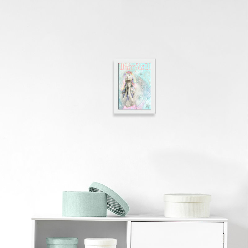 Impression sur papier sirène, H 16 po x l 12 po x P 0,625 po, Encadré plat blanc
