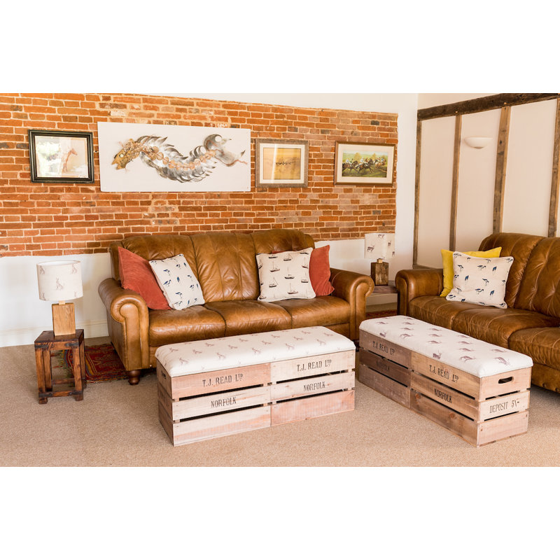 Biarritz Linen Blend Upholstered Storage Bench