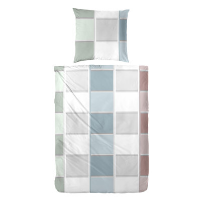 Raygina Cotton Plaid Duvet Cover Set with Pillow Shams Included