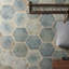 Kalay 9" Hexagon Polished Porcelain Tile-189182013