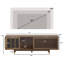 Meuble télé moderne en noyer de style Mid-Century avec fonctions polyvalentes