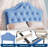 Bed Frame with LED Lights, Upholstered Platform Bed with Storage Drawer, Crystal Tufted Headboard for Kids, Teens, Noise-Free Slats & Easy Assembly-1400025500