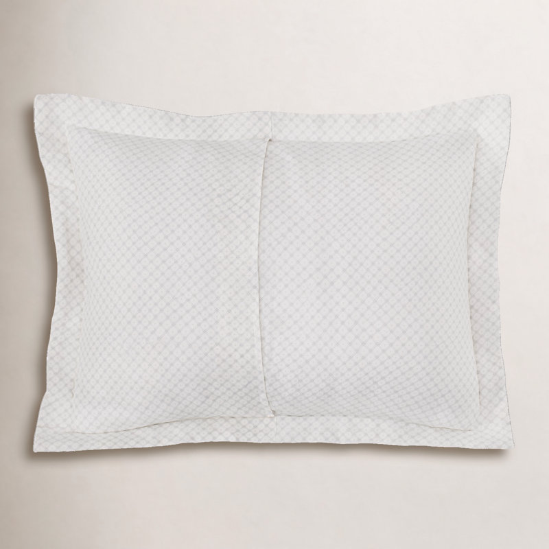 Laura Ashley Rowland Cotton Reversible Quilt Set, King Coverlet + 2 King Shams, White/Gray