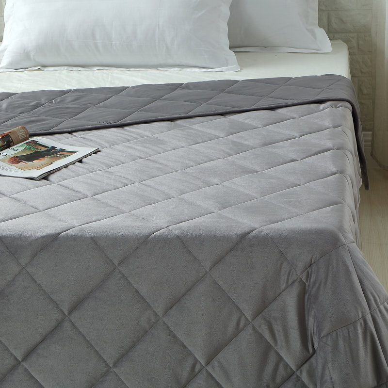Couverture pour chambre à coucher 2 en 1 Zavier, Gris, l 41 po x L 60 po, 6 lb